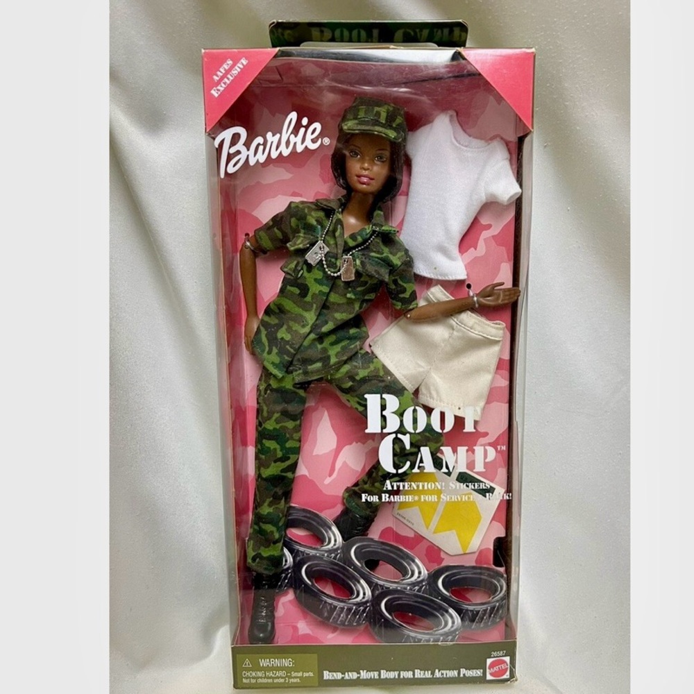 1999 Barbie Boot Camp Doll - Camouflage BDUs